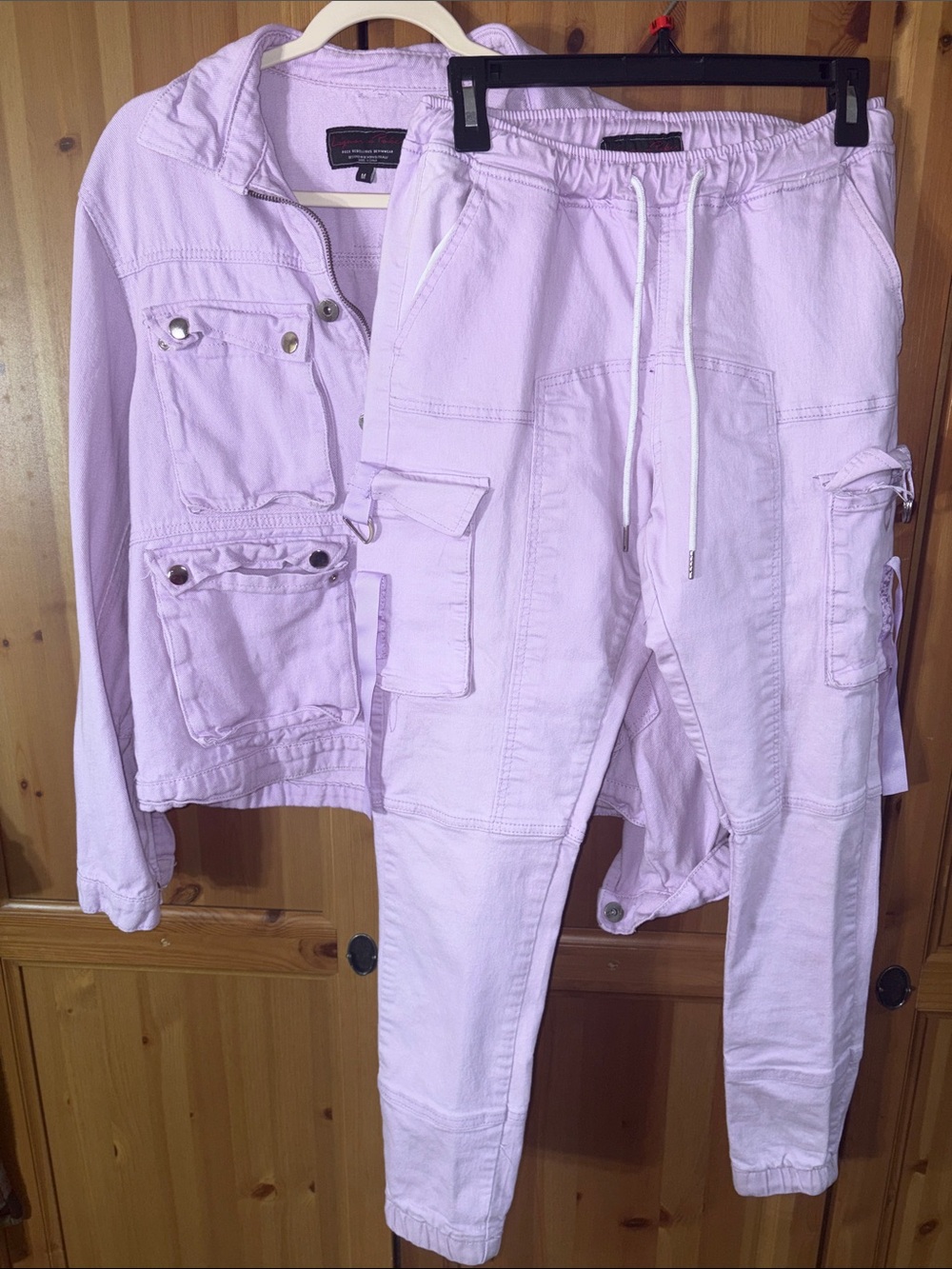 Lavender two-piece Utility Set - Rock N Rebellious Denimwear